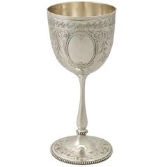 Sterling Silver Goblet, Antique Victorian