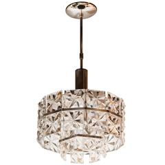 Mid-Century Modern Faceted Two-Tier Crystal Chandelier by Kinkeldey 7