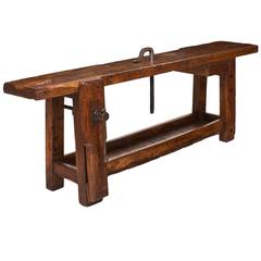 Antique French Mid-19th Century Workbench