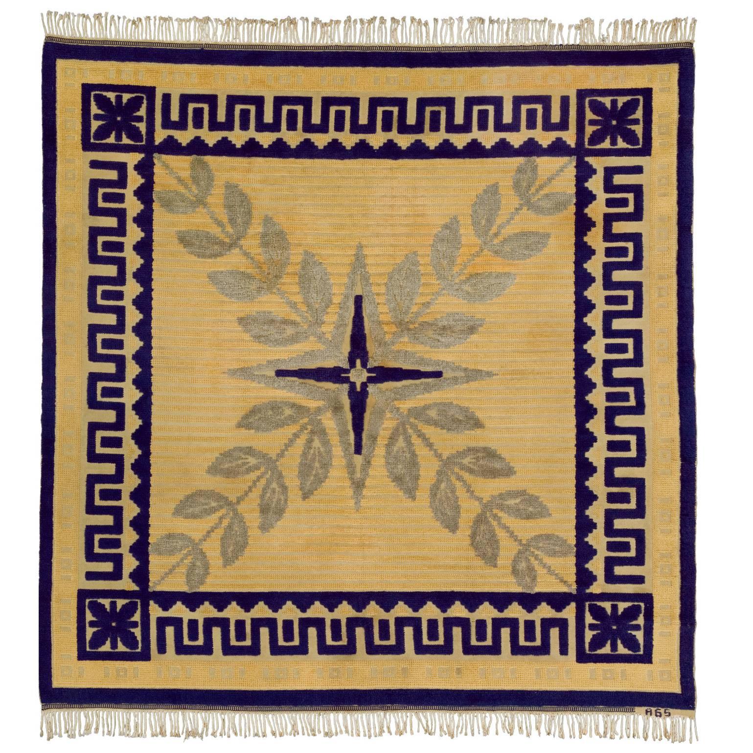 Mid-20th Century Swedish Relief Flossa Rug For Sale