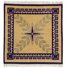 Mid-20th Century Swedish Relief Flossa Rug