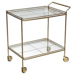 Mid-20th Century Rolling Serving Cart