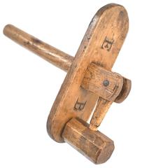 Antique 19th Century Wooden Rattle