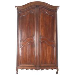 French Early 19th Century Massive Walnut Armoire