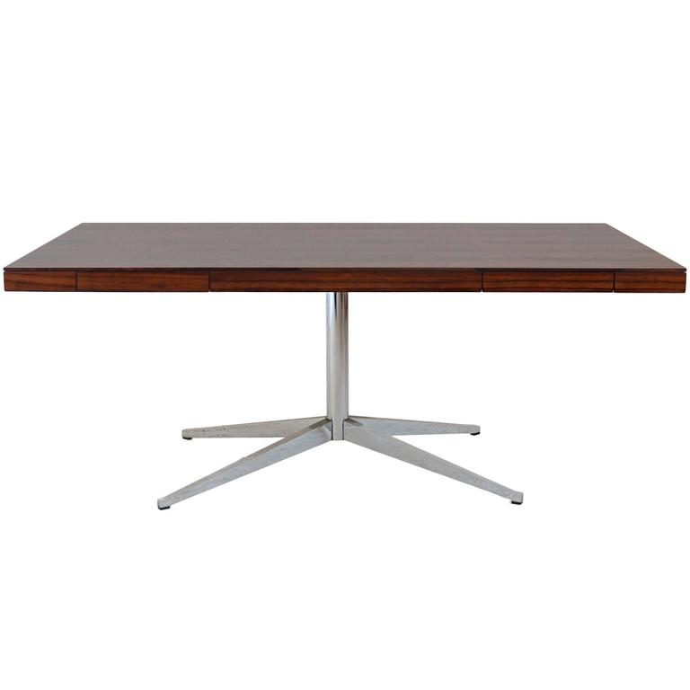 Florence Knoll Partner S Desk With Rosewood Top At 1stdibs Florence Knoll Partner S Desk With Rosewood Top For