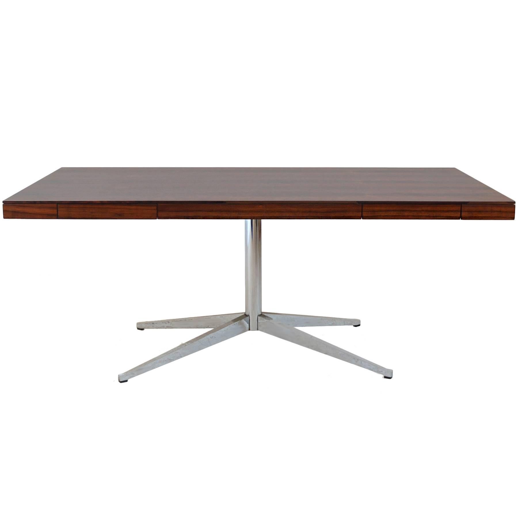 Florence Knoll Partner's Desk with Rosewood Top