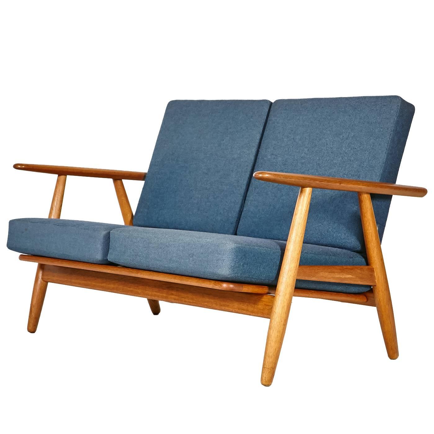 Hans J. Wegner GE 240 Cigar Sofa in Oak for GETAMA