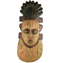 Oversized Brass and Wood Ceremonial Wall Sculpture 2