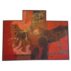 Don Schweikert Abstract Expressionist Painting, 1960s 7