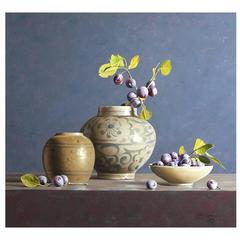 Plums in Ming Vase by Stefaan Eyckmans