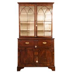 George III Mahogany Secretaire Bookcase 11