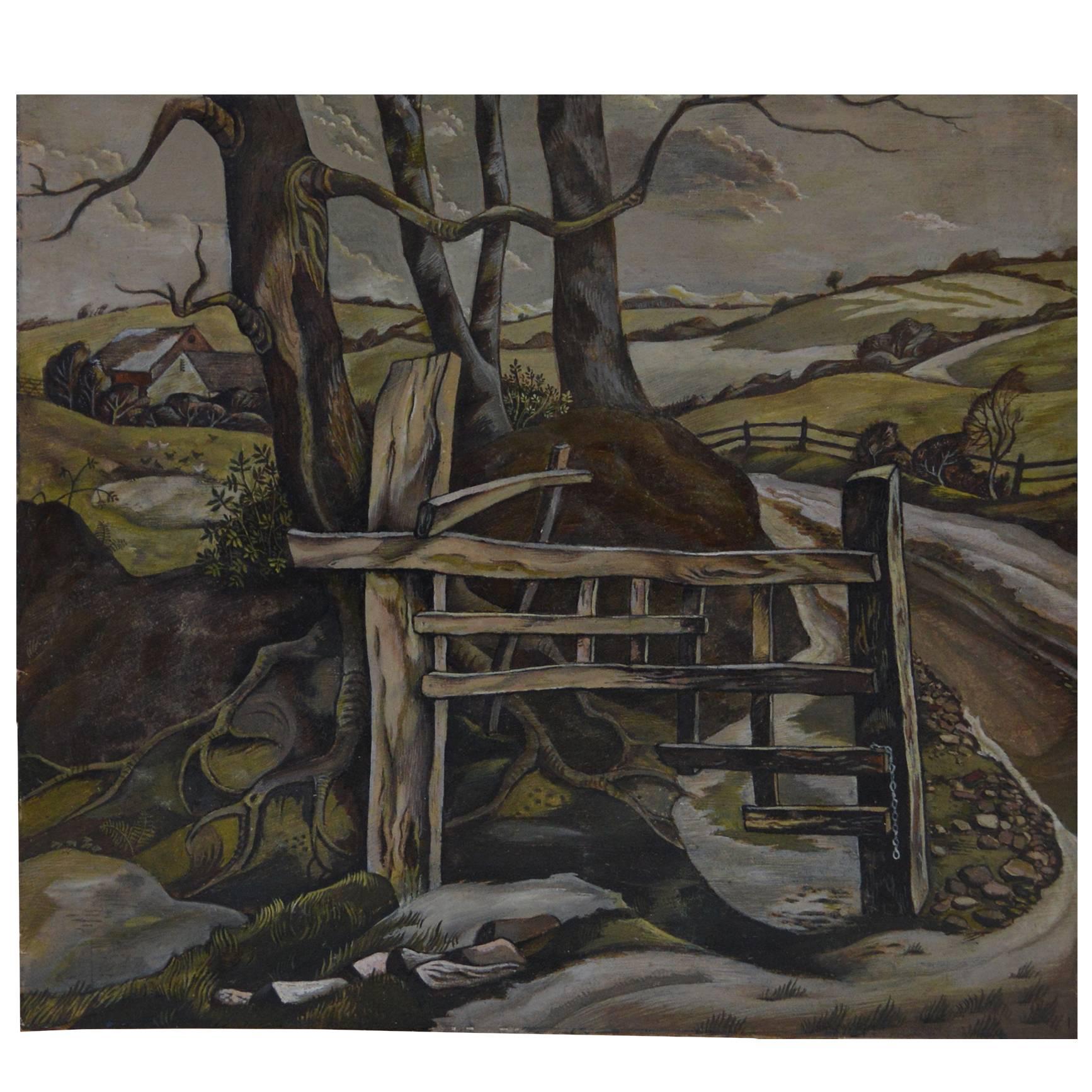 David Lord, Stylised English Landscape, 1947