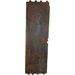 Antique 17th Century Spanish Carved Wood Board Fragment
