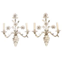 Pair of Large Silver Plated Sconces 6