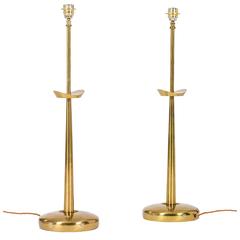 Pair of Brass Lamps by Tommi Parzinger, USA, 1960s