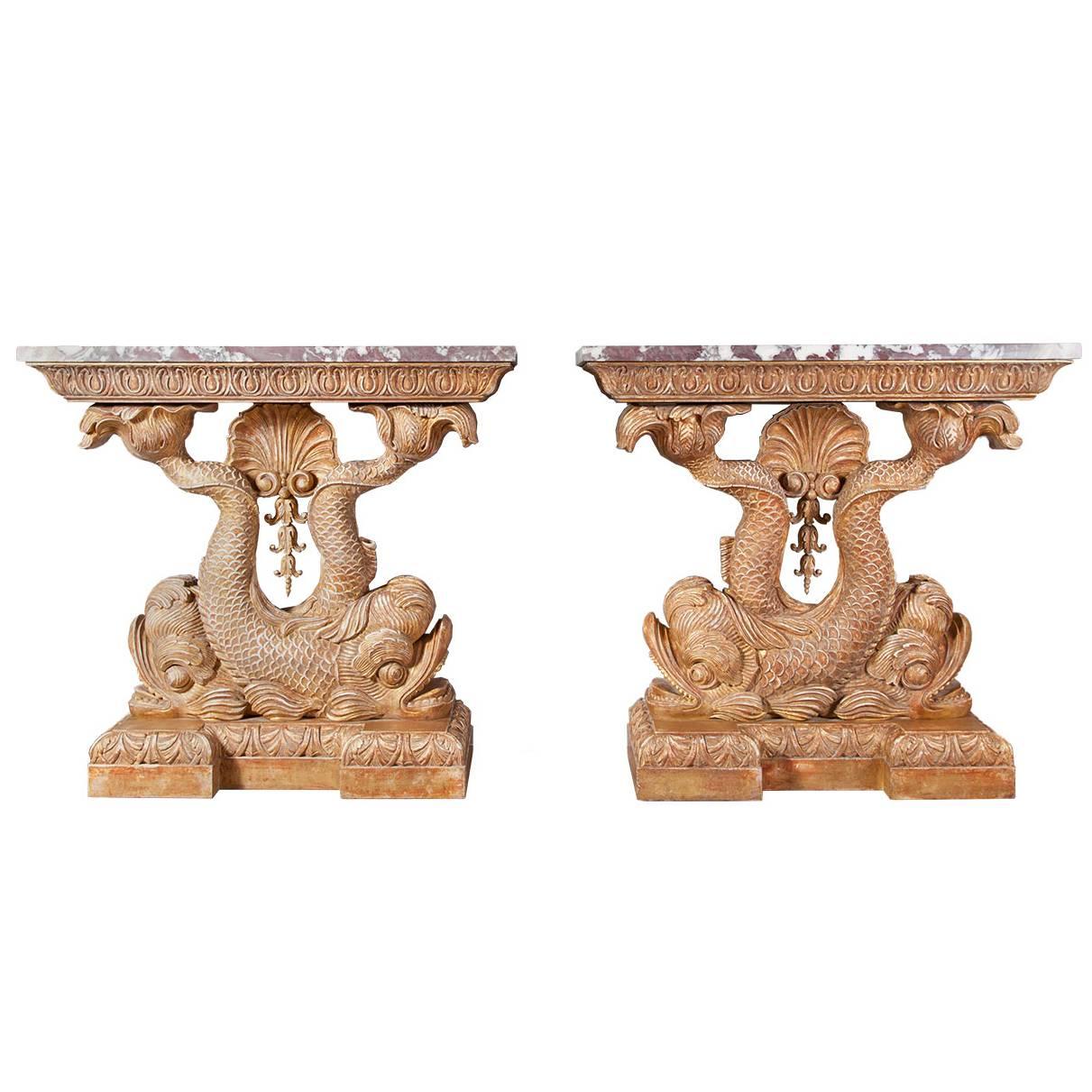 William Kent Style Giltwood Side Tables