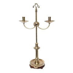 Candlestick English Aesthetic Patinated Brass 