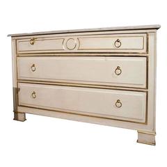 Stamped Jansen Marble-Top Chest