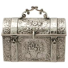 Sterling Silver Trinket/Jewelry Casket, Antique Victorian 4