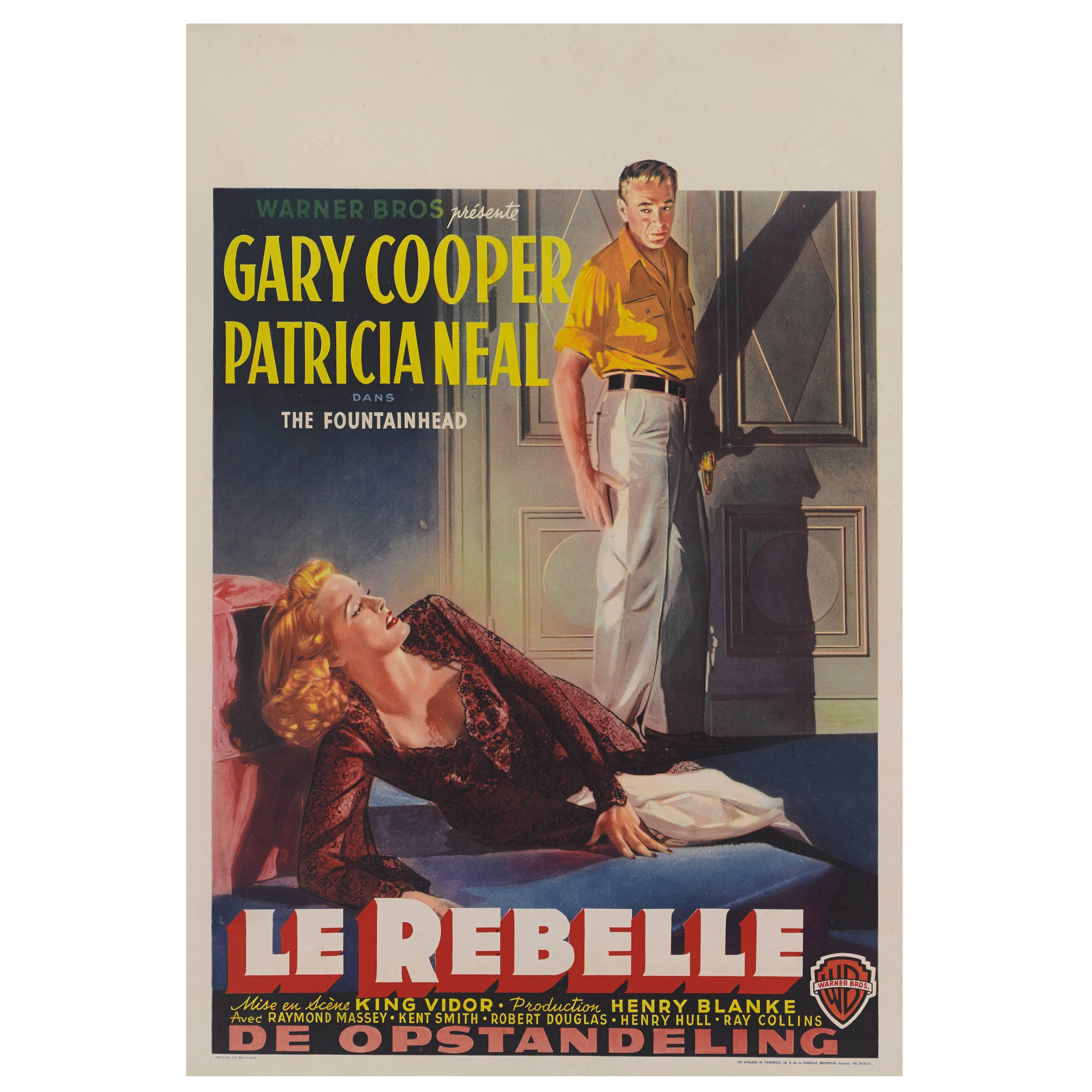 "The Fountainhead  / Le Rebelle, " Original Belgian Film Poster