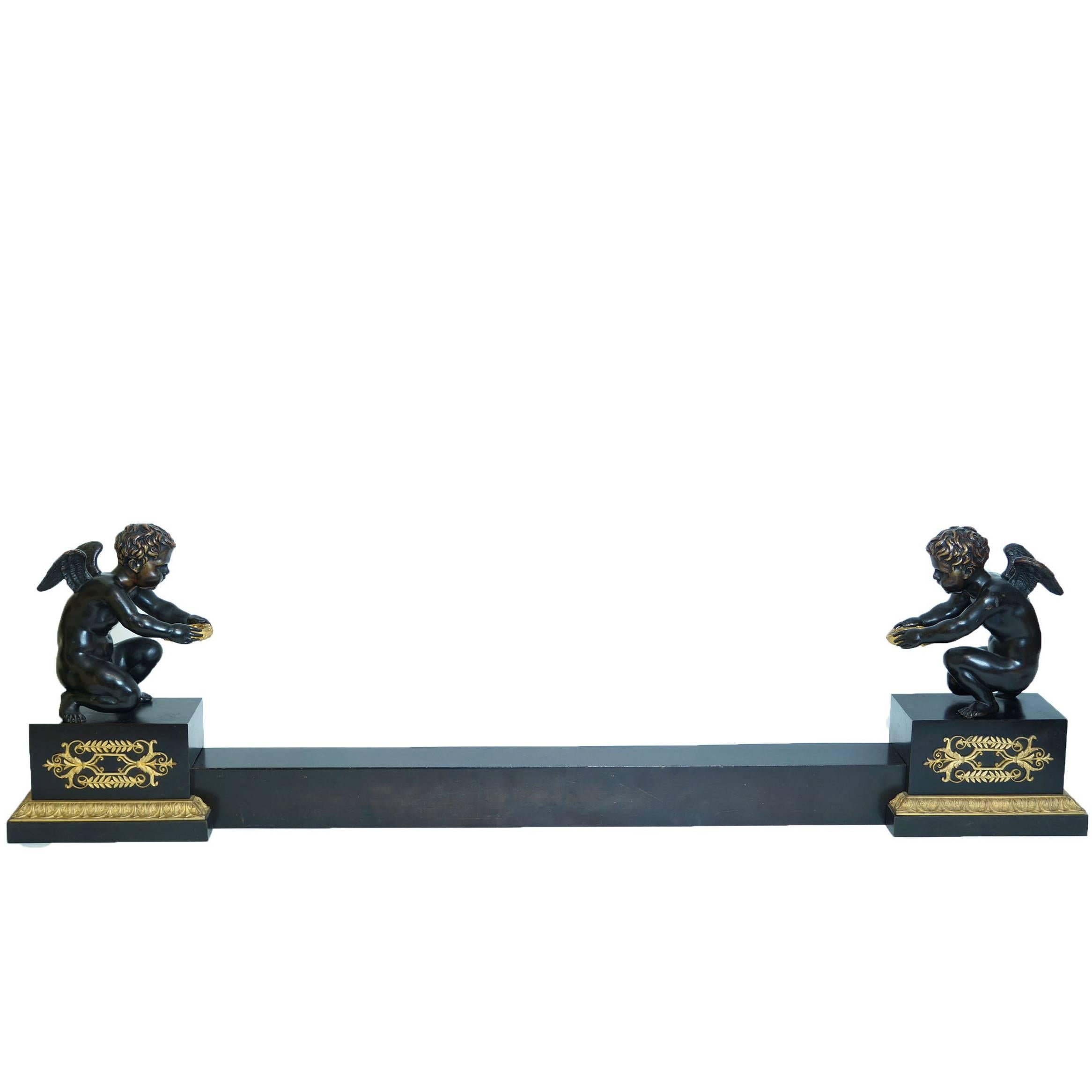 French Empire Style Figural Chenet Andirons
