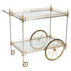 Chic Metal and Brass Tiered Drinks Trolley