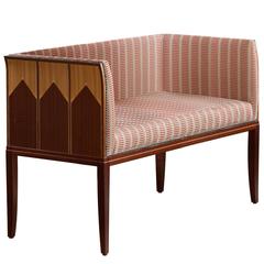 Antique SH Sofa, Eliel Saarinen Design 1929, Hardwood, Mahogany, Lemon, Walnut Veneers