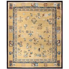 Very Large and Beautiful Earth Tone Antique Chinese Rug