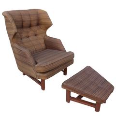 Vintage Edward Wormley for Dunbar Chair and Ottoman