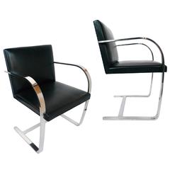 Ludwig Mies van der Rohe Brno Chairs by Knoll, a Pair Ludwig Mies van der Rohe Brno Chairs by Knoll, a Pair