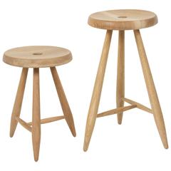 Sasaki White Oak Three Legged Stool 11