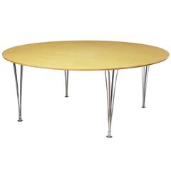 Large Round Bruno Mathsson Birch Dining Table 6