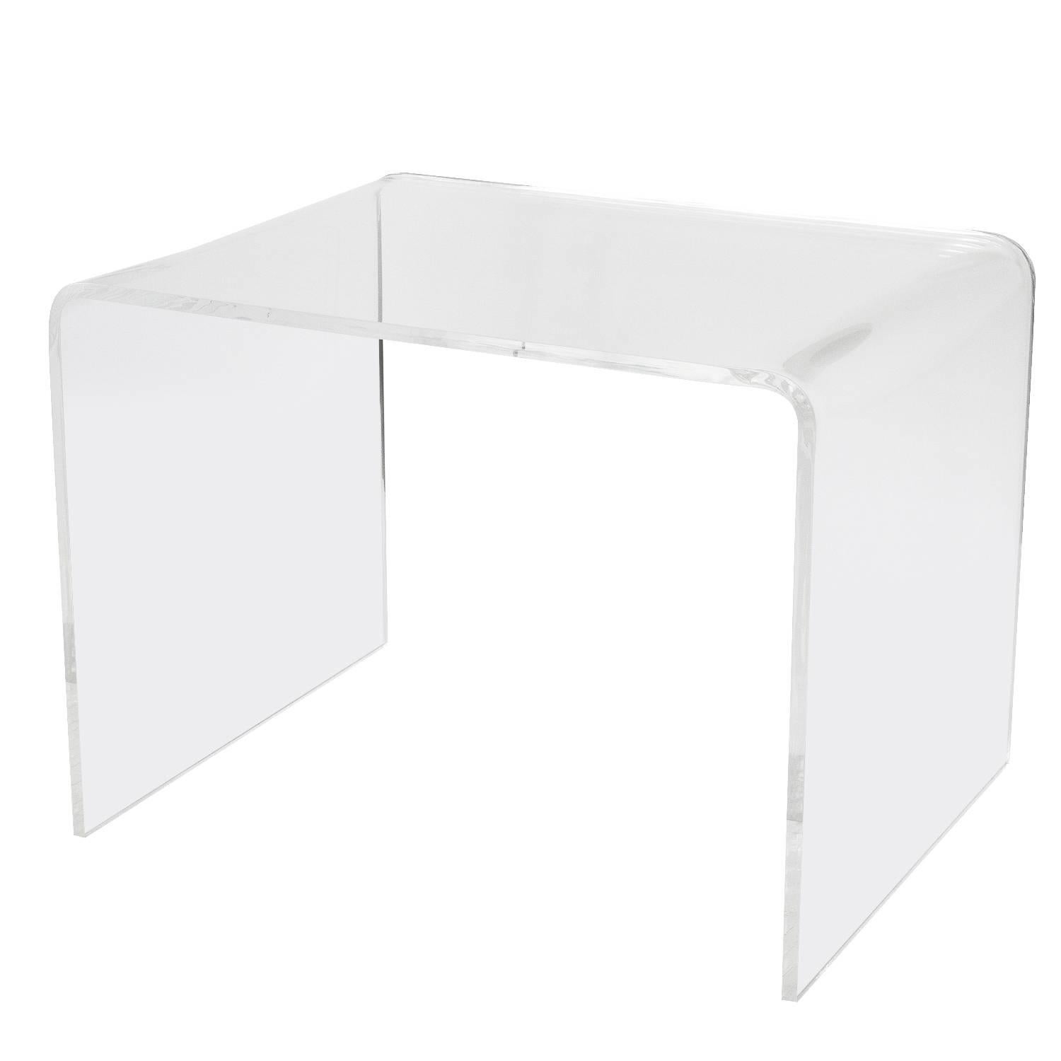 Lucite Waterfall End Table or Writing Desk at 1stDibs
