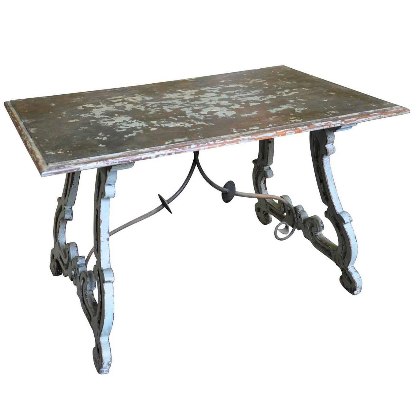 Spanish 19th Century Table in Painted Wood