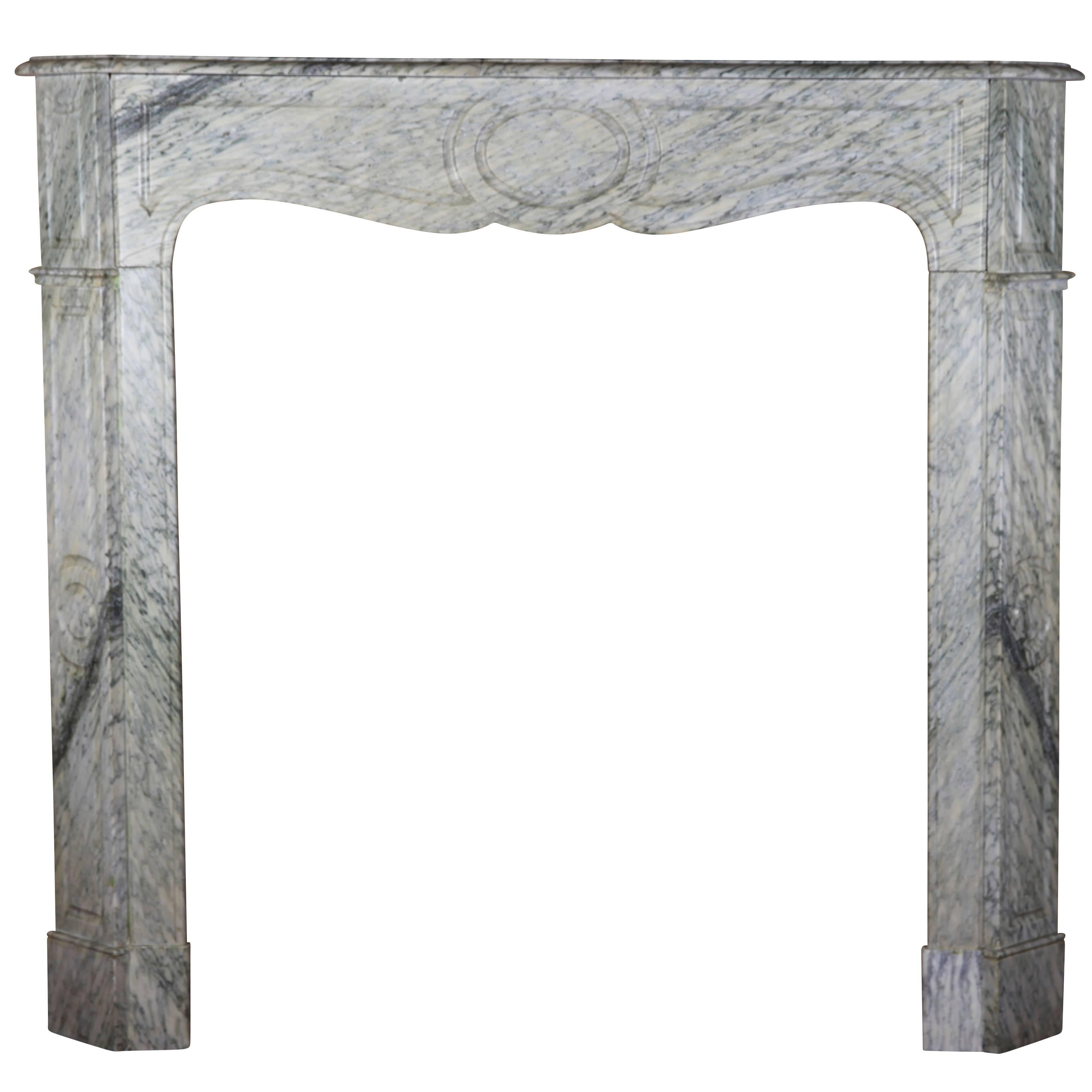 19th Century Original Green Marble Antique Fireplace Mantel For Sale