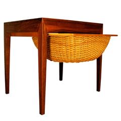 Rosewood Sewing Table by Severin Hansen Jr. for Haslev Mobelsnedkeri