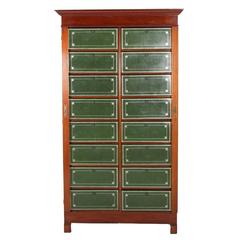 Top-Quality French Mahogany ‘Cartonnier’ or Filing Cabinet with Tooled-Leather D