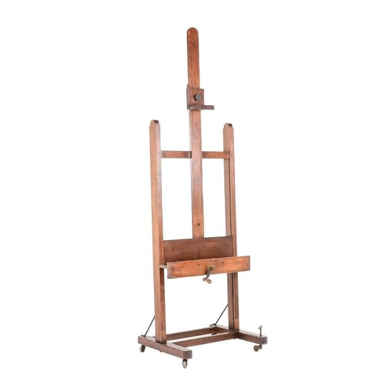 French Oak Easel, Late 19th Century