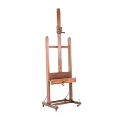 Antique French Oak Easel, Late 19th Century