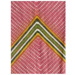 Antique Tie Dye Cotton Textile, Rajasthan India, circa 1920,