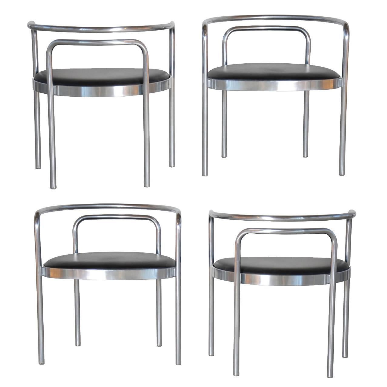 Set of Four PK12 Armchairs For Sale