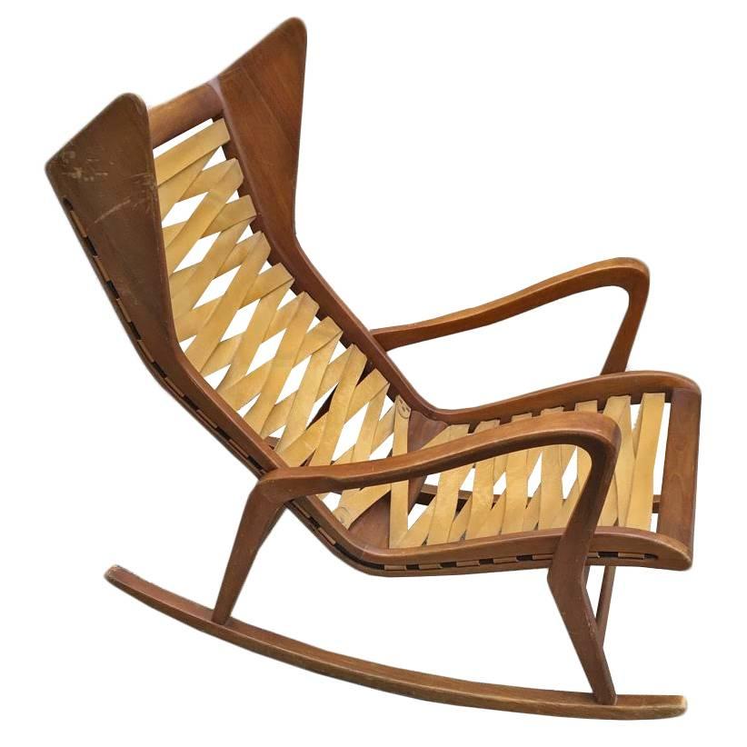 Rocking Chair by Gio Ponti, Manufactured by Cassina