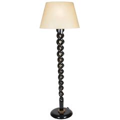 Twisted Helix Lacquered Floor Lamp, American, 1950s 7