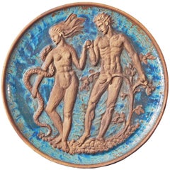 "Eva e Adamo nell'Eden", magnifico pannello scultoreo Art Déco-WPA