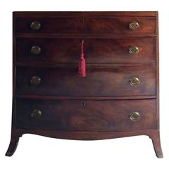 Antique Mahogany Chest of Drawers Bow Fronted 19th Century Victorian