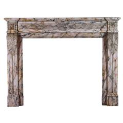 19th Century Louis XVI Style Marble Original Antique Fireplace Mantel 1