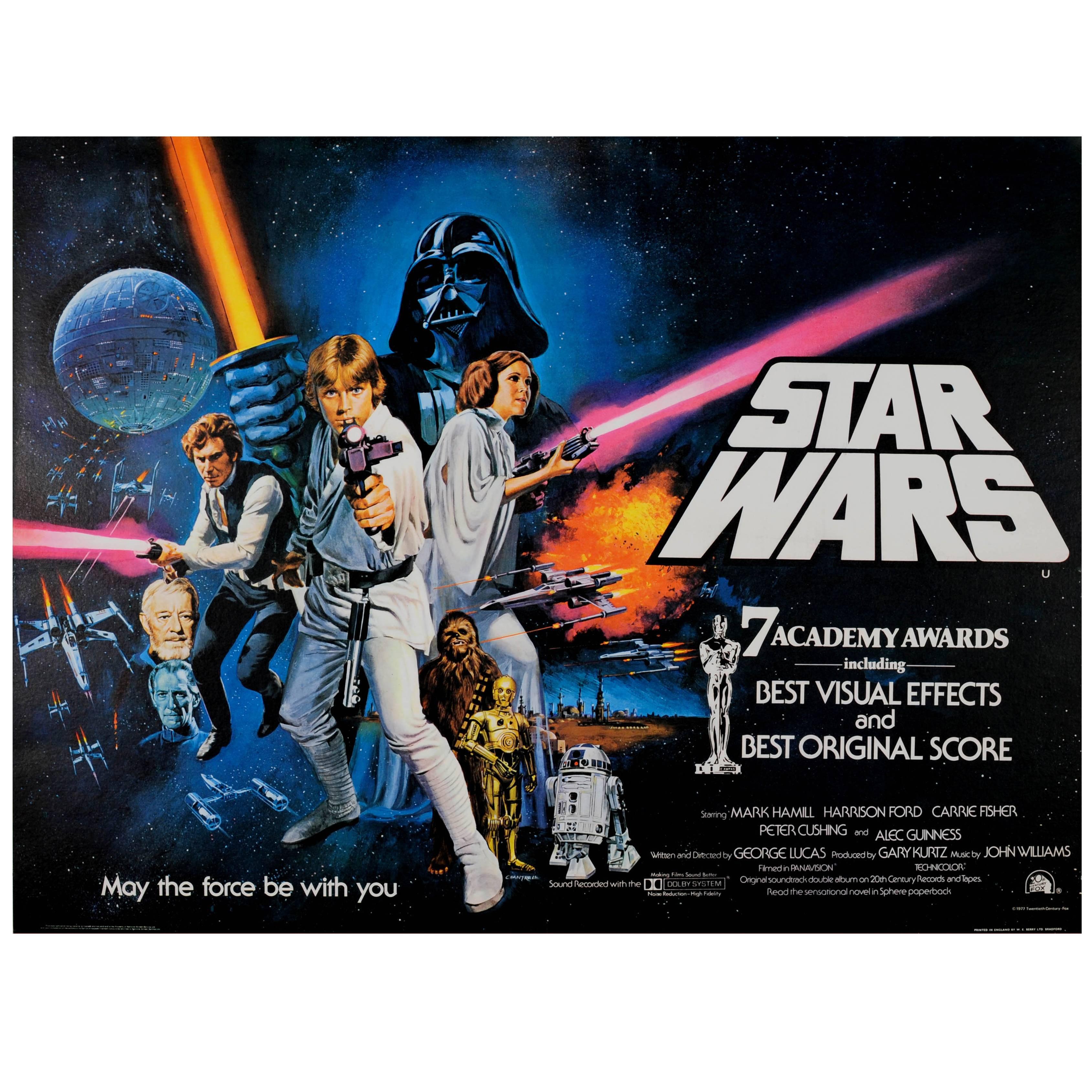 Film Classic 1977 Star Wars Movie Poster by Chantrell “7 Academy Awards”
