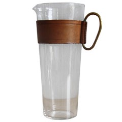 Carl Auböck Large Pitcher with Leather Collar