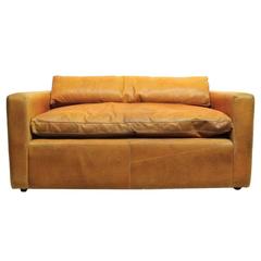 Vintage Two-Seat Hide Sofa by Alma