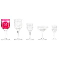 57-Piece Set of Baccarat Crystal Stemware c1900 French 9